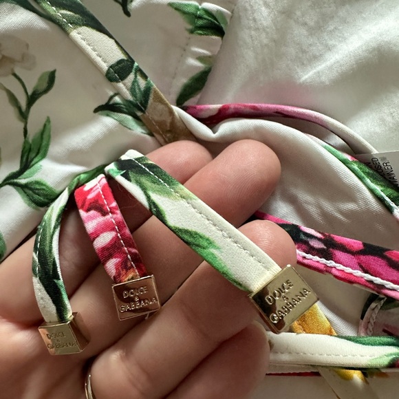 Dolce&Gabbana floral print Triangle Two-Piece Bikini Set swimwear - pink s/m - Picture 7 of 10